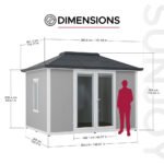 BEYOND SHED 10x12.6 Backyard Office Shed with Floors, Windows, and Lockable Doors