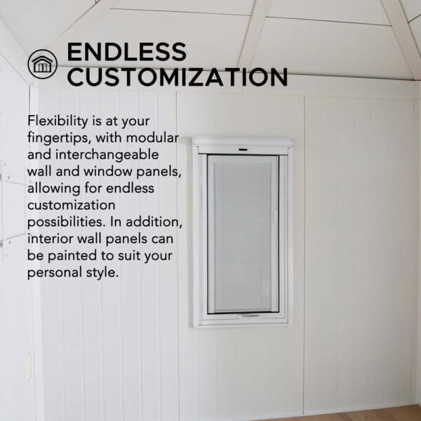 BEYOND SHED 10x12.6 Backyard Office Shed with Floors, Windows, and Lockable Doors