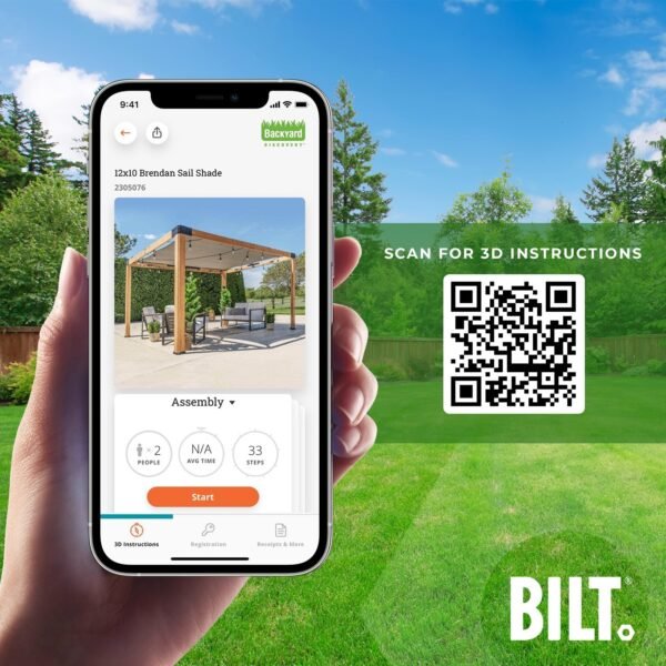 12x10 Brendan Sail Shade Pergola