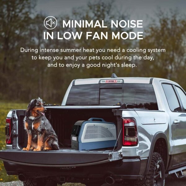 SUNJOY IceCove Portable Air Conditioner with Power Bank and Solar Panel for Outdoor Tents and Indoors - Blue