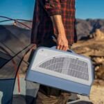 SUNJOY IceCove Portable Air Conditioner with Power Bank and Solar Panel for Outdoor Tents and Indoors - Blue
