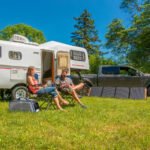 SUNJOY IceCove Portable Air Conditioner with Power Bank and Solar Panel for Outdoor Tents and Indoors - Blue