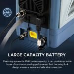 SUNJOY IceCove Portable Air Conditioner with Power Bank and Solar Panel for Outdoor Tents and Indoors - Blue