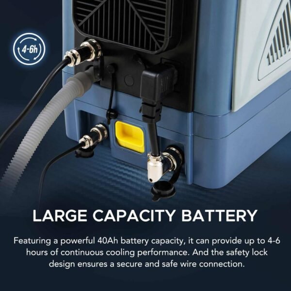 SUNJOY IceCove Portable Air Conditioner with Power Bank and Solar Panel for Outdoor Tents and Indoors - Blue