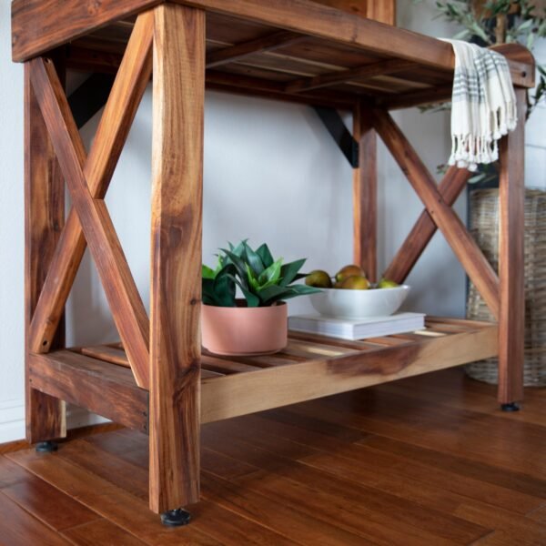 Potting Table/Bench/Serving Bar - Acacia Wood