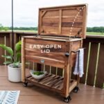 100 Quart Patio Cooler - Acacia