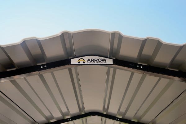Arrow 10 x 15 x 9 ft Charcoal Carport