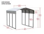Arrow 10 x 15 x 9 ft Charcoal Carport