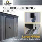 Arrow 6 x 7 x 6 ft Blue Shed