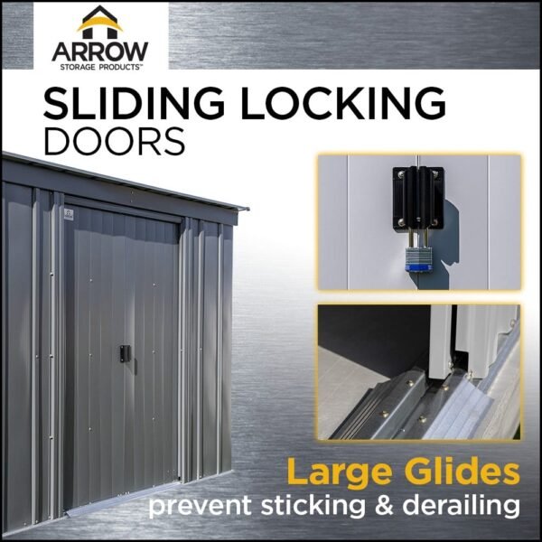 Arrow 8 x 7 x 6 ft Blue Grey Shed