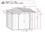 Arrow 8 x 7 x 6 ft Blue Grey Shed