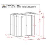 Arrow Classic Steel Storage Shed, 6 ft. x 4 ft., Blue Grey