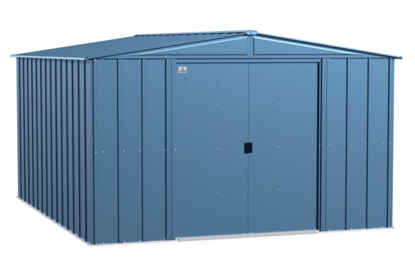 Arrow Classic Steel Storage Shed, 8 ft. x 4 ft., Blue Grey