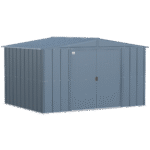 Arrow Classic Steel Storage Shed, 10 ft. x 8 ft., Blue Grey