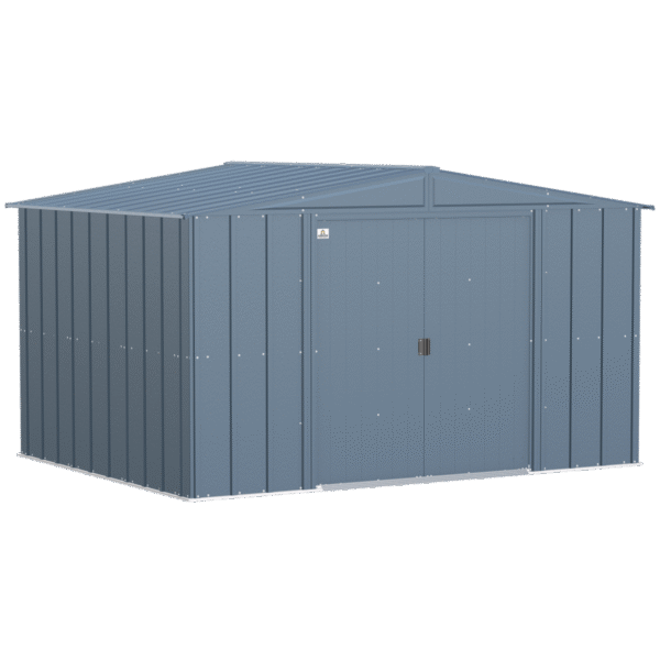 Arrow Classic Steel Storage Shed, 10 ft. x 8 ft., Blue Grey