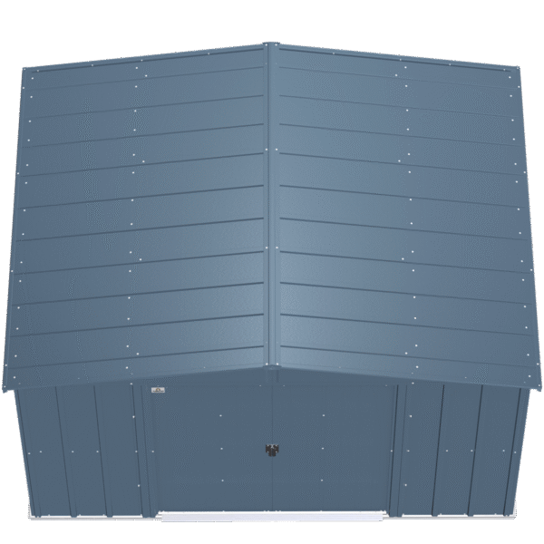 Arrow Classic Steel Storage Shed, 10 ft. x 8 ft., Blue Grey
