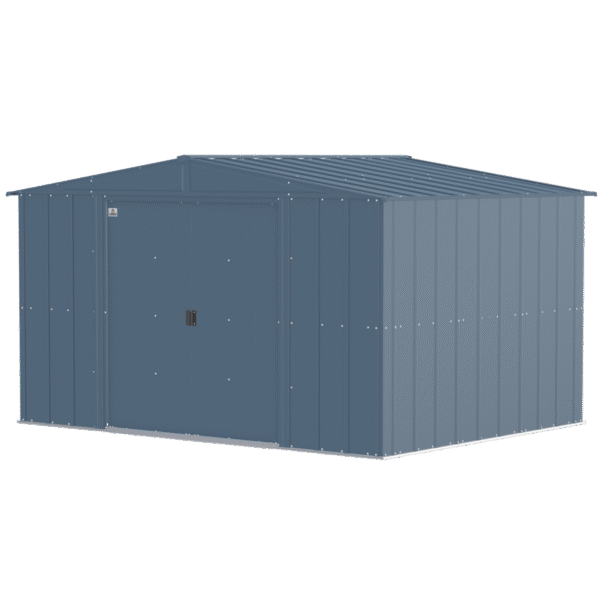Arrow Classic Steel Storage Shed, 10 ft. x 8 ft., Blue Grey