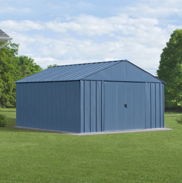 Arrow Classic 12 x 12 x 8 ft Blue Grey Steel Storage Shed