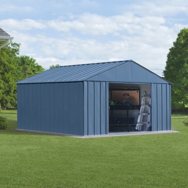 Arrow Classic 12 x 12 x 8 ft Blue Grey Steel Storage Shed
