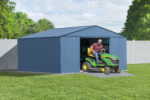 Arrow Classic 14 x 12 x 7 ft Blue Grey Steel Storage Shed