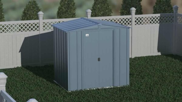 Arrow Classic Steel Storage Shed, 6 ft. x 5 ft., Blue Grey