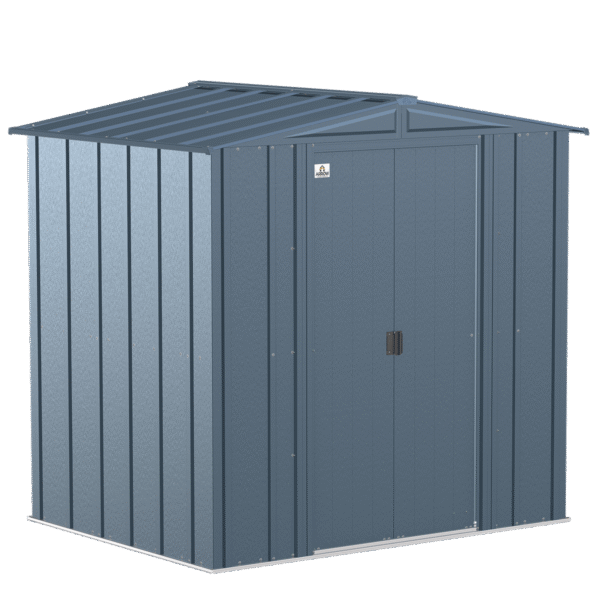 Arrow Classic Steel Storage Shed, 6 ft. x 5 ft., Blue Grey