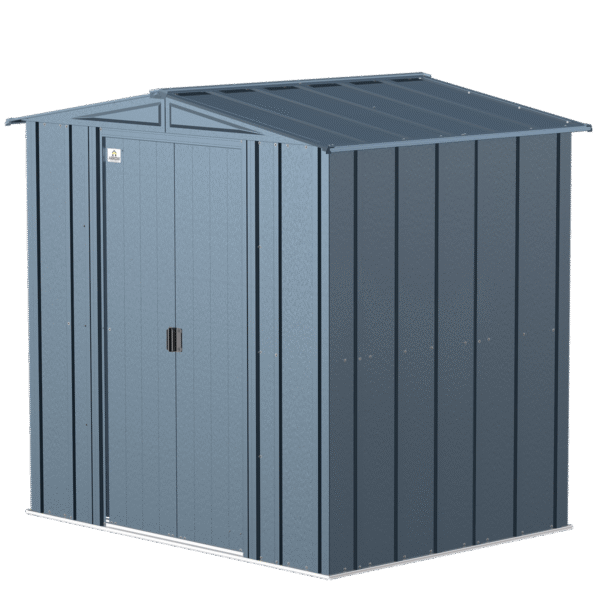 Arrow Classic Steel Storage Shed, 6 ft. x 5 ft., Blue Grey