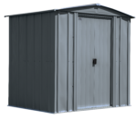 Arrow Classic Steel Storage Shed, 6 ft. x 4 ft., Blue Grey
