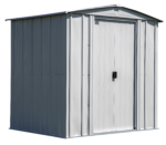 Arrow Classic Steel Storage Shed, 6 ft. x 4 ft., Blue Grey