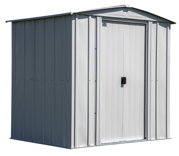 Arrow Classic Steel Storage Shed, 8 ft. x 4 ft., Blue Grey