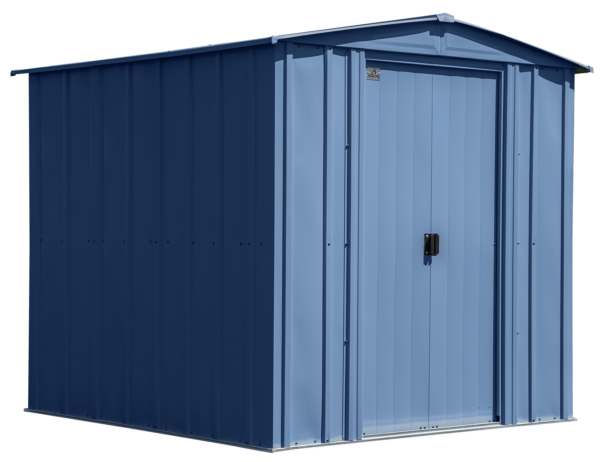 Arrow Classic Steel Storage Shed, 8 ft. x 4 ft., Blue Grey