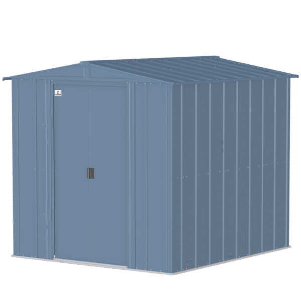 Arrow Classic Steel Storage Shed, 6 ft. x 7 ft., Blue Grey