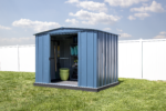 Arrow Classic Steel Storage Shed, 8 ft. x 4 ft., Blue Grey