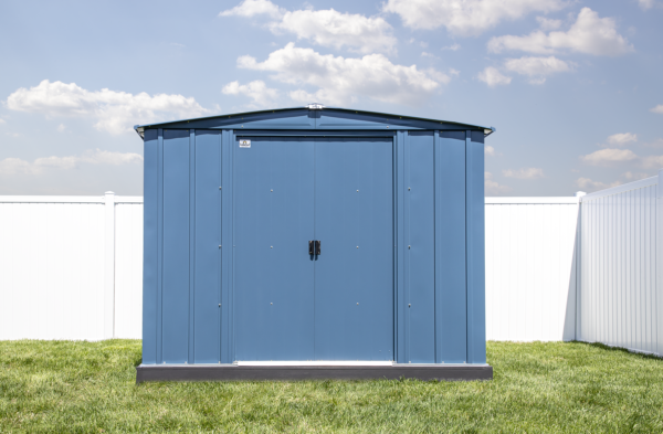 Arrow Classic Steel Storage Shed, 8x7, Blue Grey