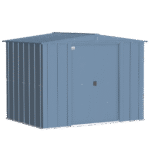 Arrow Classic Steel Storage Shed, 8 ft. x 6 ft., Blue Grey