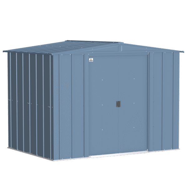Arrow Classic Steel Storage Shed, 10 ft. x 8 ft., Blue Grey
