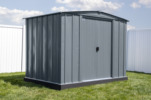 Arrow Classic Steel Storage Shed, 10 ft. x 4 ft., Blue Grey