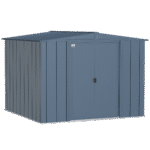 Arrow Classic Steel Storage Shed, 8 ft. x 8 ft., Blue Grey