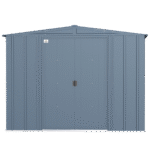 Arrow Classic Steel Storage Shed, 8 ft. x 8 ft., Blue Grey