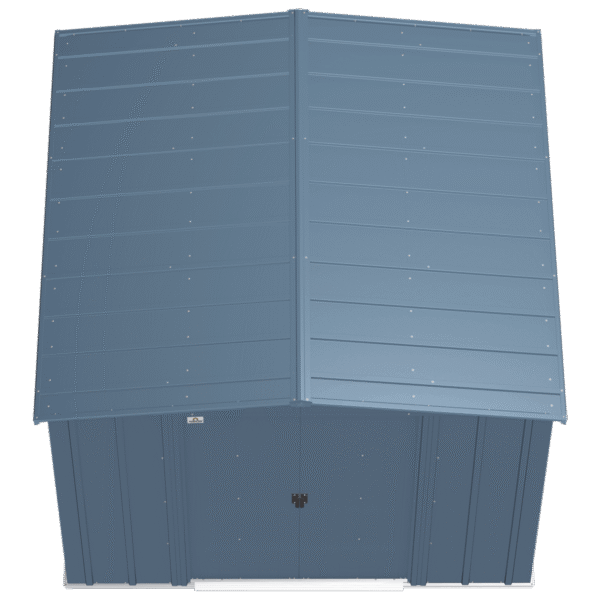 Arrow Classic Steel Storage Shed, 8 ft. x 8 ft., Blue Grey