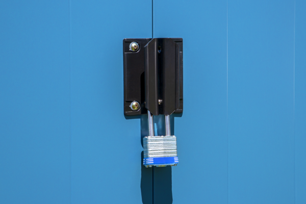 Arrow Classic 12 x 17 x 8 ft Blue Grey Steel Storage Shed