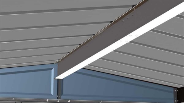 Arrow Classic Steel Storage Shed, 8 ft. x 6 ft., Blue Grey