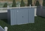 Arrow Classic Steel Storage Shed, 10 ft. x 4 ft., Blue Grey