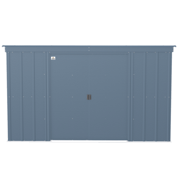 Arrow Classic Steel Storage Shed, 10 ft. x 4 ft., Blue Grey