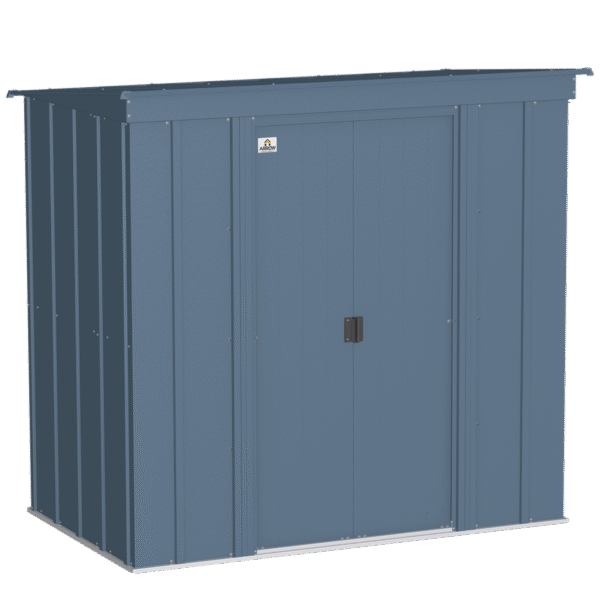 Arrow Classic Steel Storage Shed, 6 ft. x 4 ft., Blue Grey