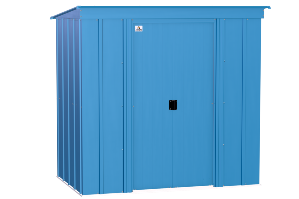 Arrow Classic Steel Storage Shed, 6 ft. x 4 ft., Blue Grey