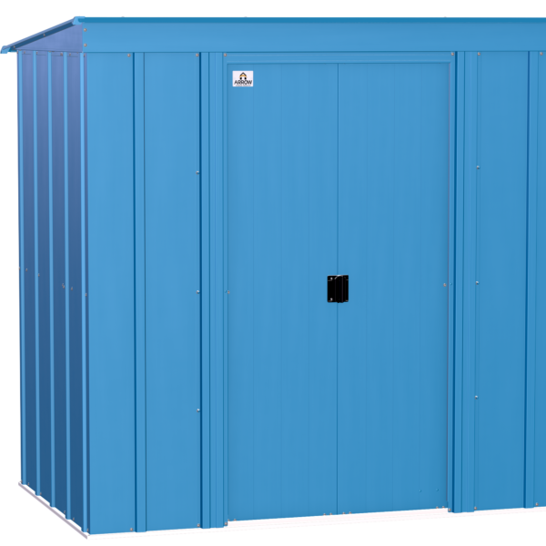 Arrow Classic Steel Storage Shed, 10 ft. x 8 ft., Blue Grey