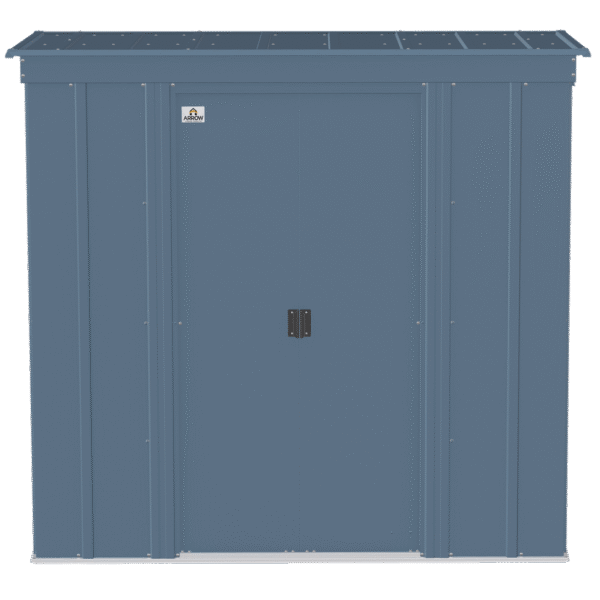 Arrow Classic Steel Storage Shed, 6 ft. x 4 ft., Blue Grey