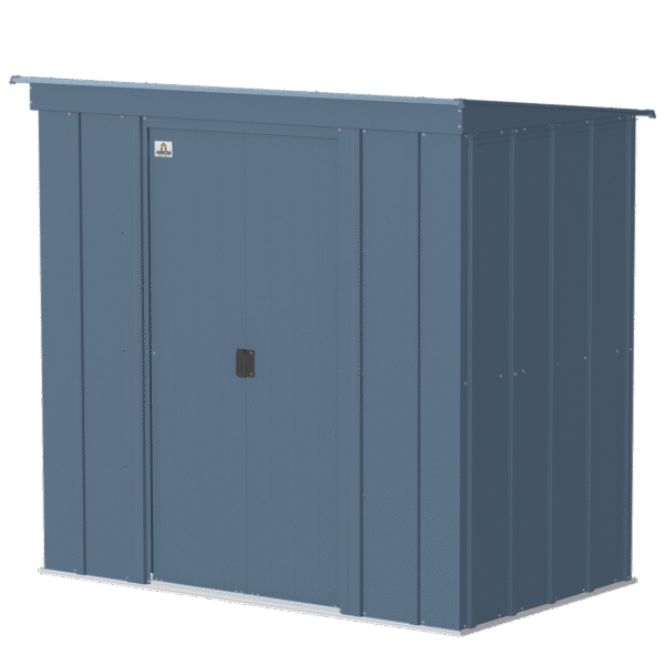 Arrow Classic Steel Storage Shed, 6 ft. x 4 ft., Blue Grey