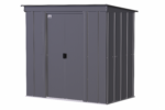 Arrow Classic Steel Storage Shed, 6 ft. x 7 ft., Blue Grey